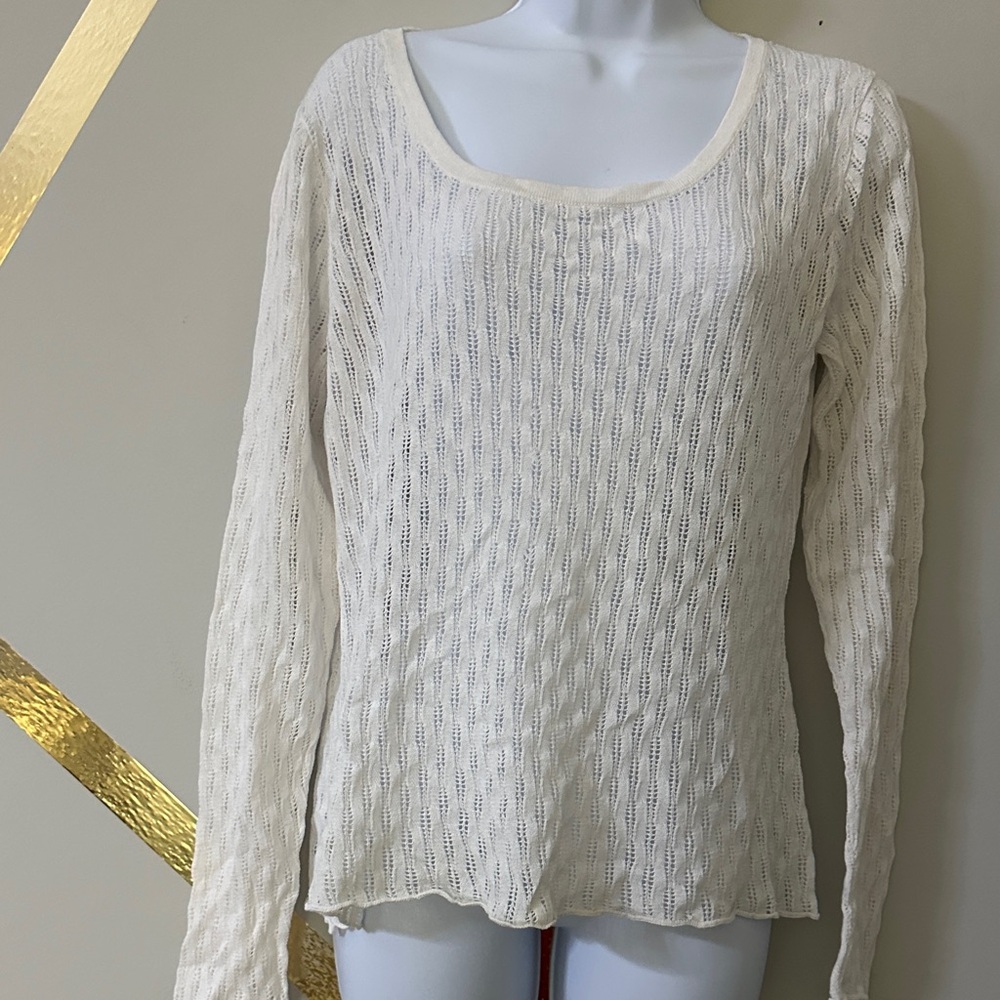 Peruvian Connection Ribbon Lace Top- new never worn